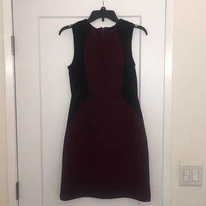 Maroon and black dress